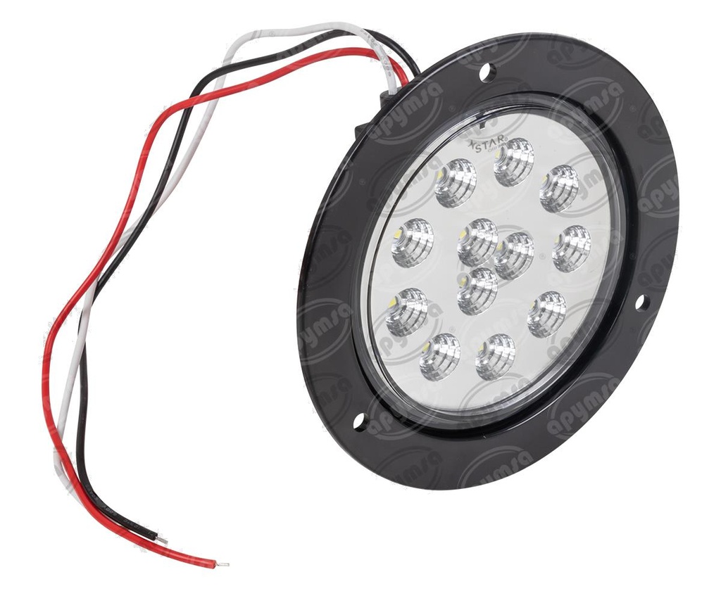 PLAFON LEDS  MICA TRANSPARENTE TRASERO  12-24V CON CONECTOR STAR 1780026