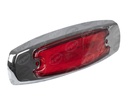 PLAFON LEDS ROJO POSICION LATERAL 12-24V GEL BISEL CROMADO STAR 1780011