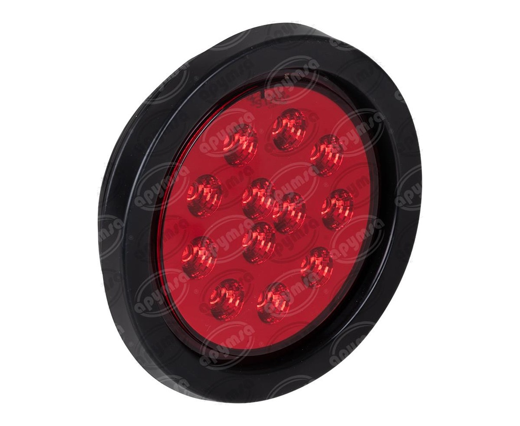 PLAFON LEDS ROJO TRASERO 12-24V CON CONECTOR 4" STAR 1780029