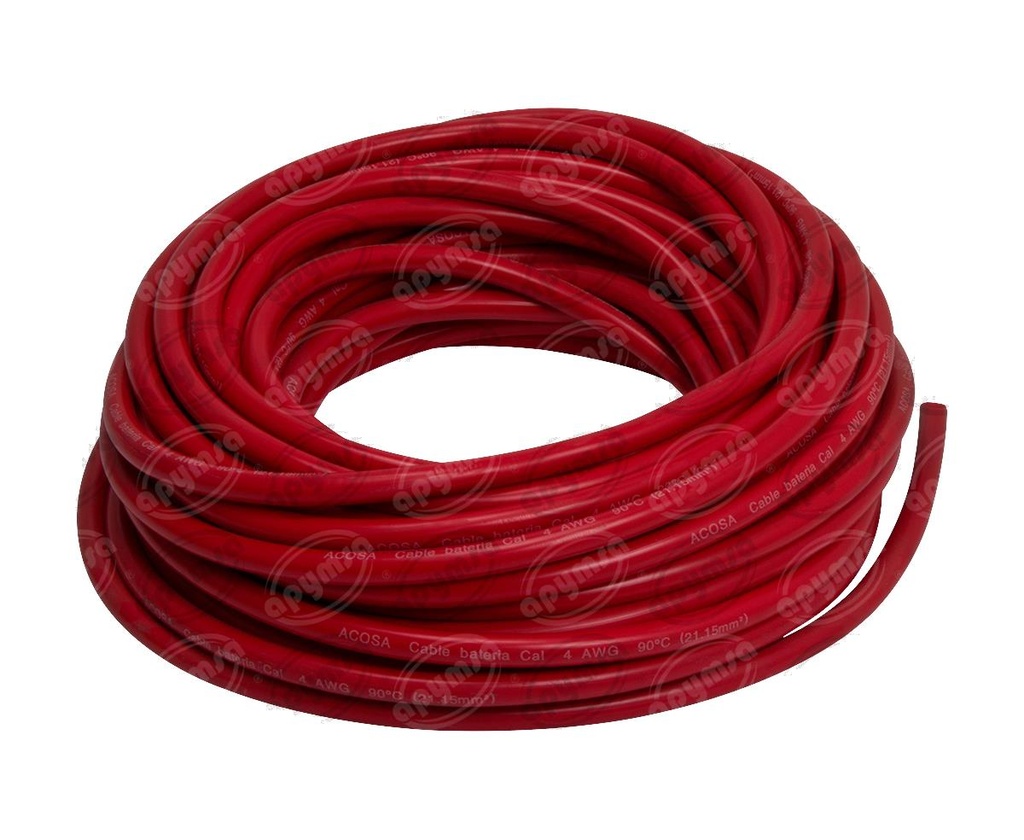 CABLE BATERIA ROJO # 4 POR METRO B4-1-R