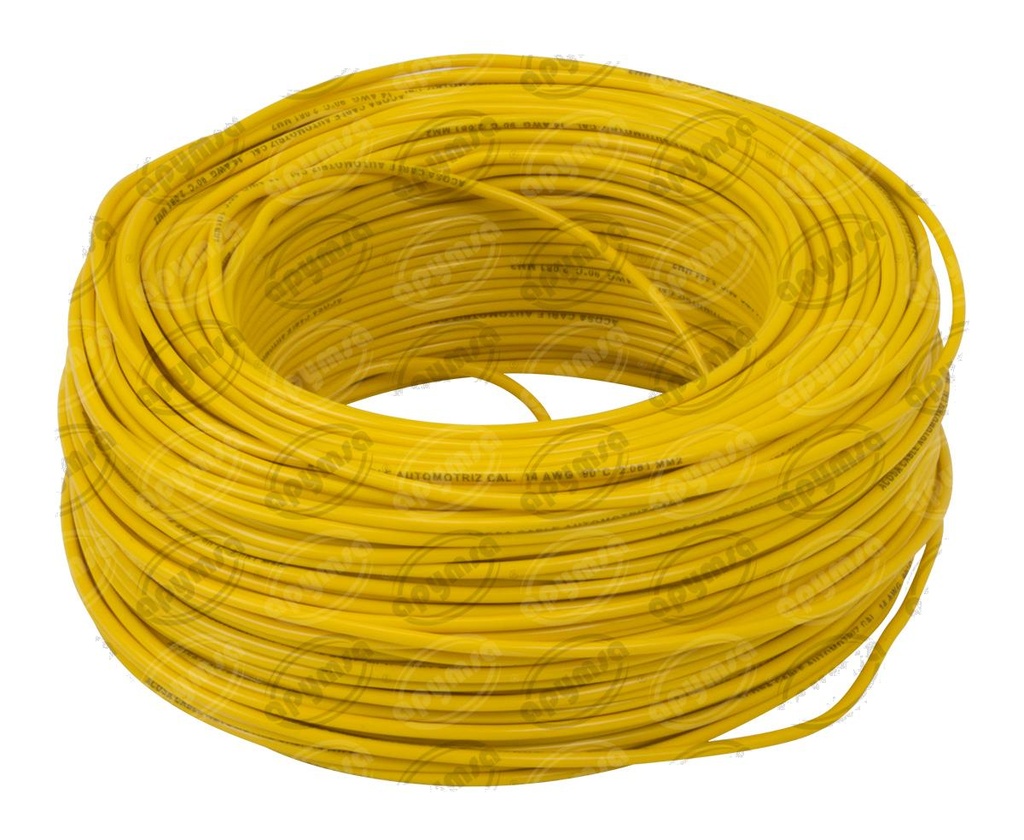 CABLE INSTALACION AMARILLO # 14 100M PLASTICO ROLLO 14-100