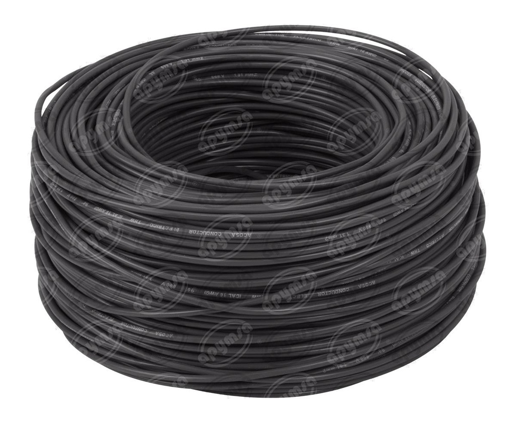 CABLE INSTALACION GRIS # 16 PLASTICO ROLLO 100 MTS