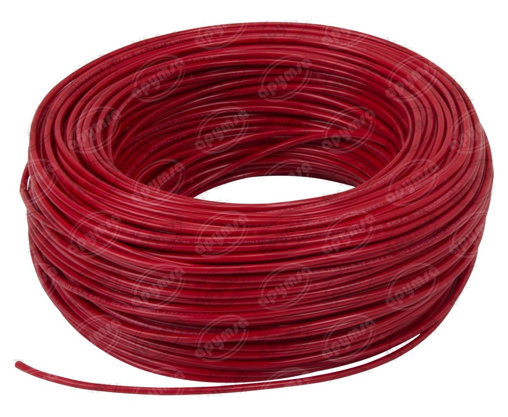 CABLE INSTALACION ROJO # 14 100M PLASTICO ROLLO 14-100