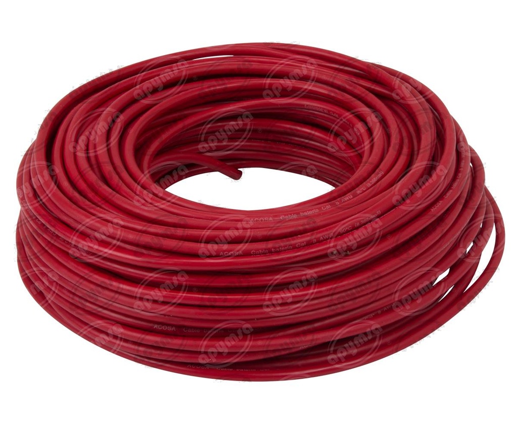 CABLE INSTALACION ROJO # 8 50M PLASTICO ROLLO 8-50