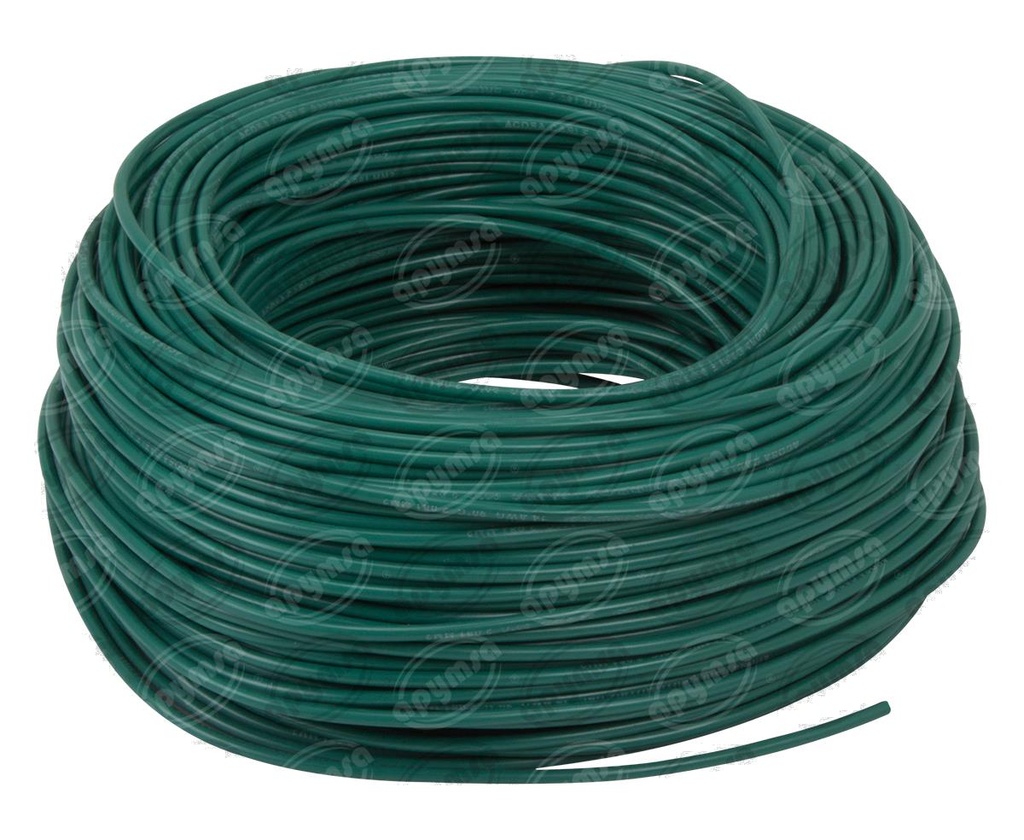 CABLE INSTALACION VERDE # 14 100M PLASTICO ROLLO 14-100