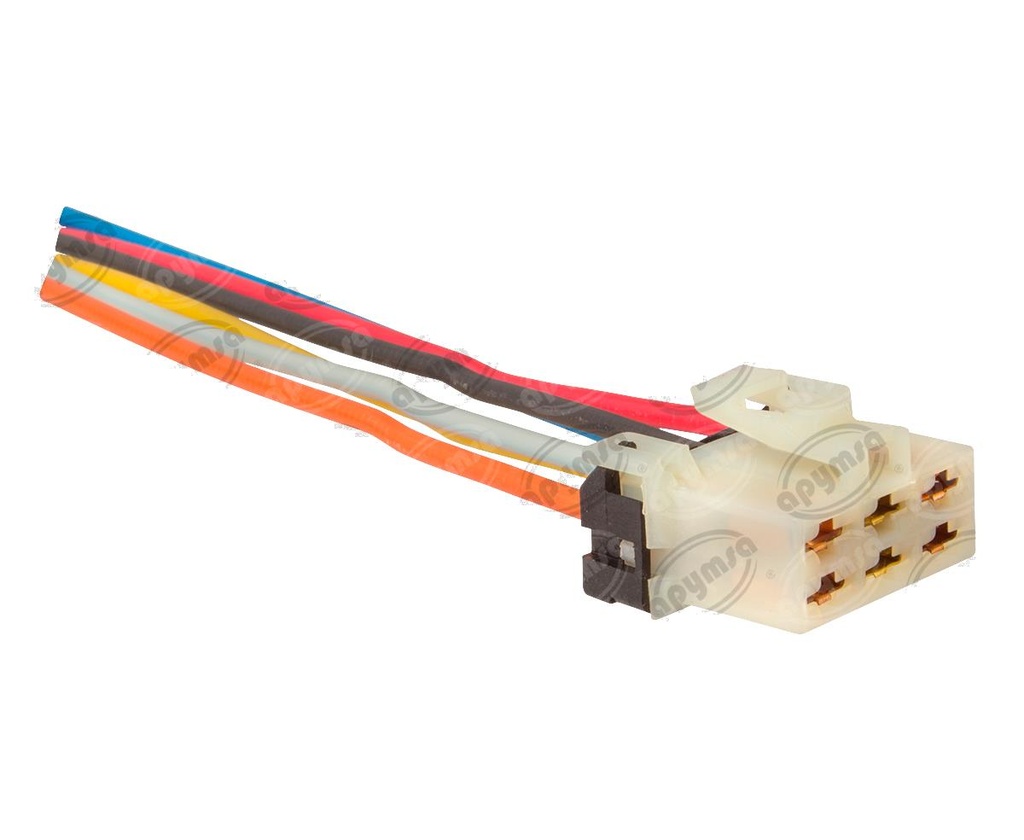 CONECTOR PASTILLA DE ENCENDIDO 6 HEMBRATERMINALES INTERRUPTOR MOTOR LIMPIAPARABRISAS TSURU SENTRA NACIONAL 1447604