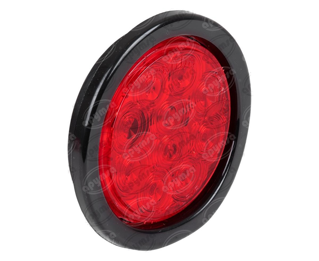 PLAFON LEDS ROJO TRASERO MICA ROJA 4" 10 LEDS 12V - 24V SELLADO UNIVERSAL TRAKTOLAMP 8000