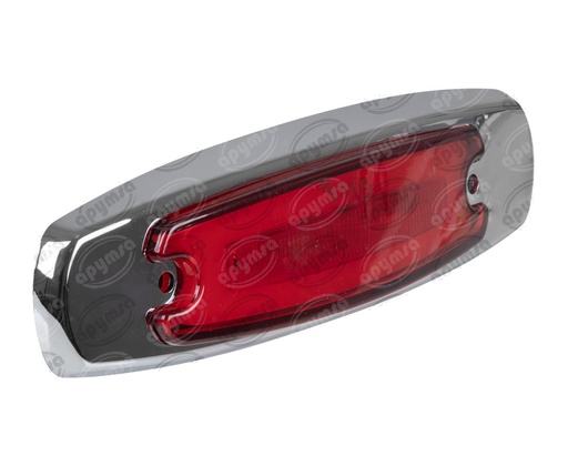 [GT1780011] PLAFON LEDS ROJO POSICION LATERAL 12-24V GEL BISEL CROMADO STAR 1780011