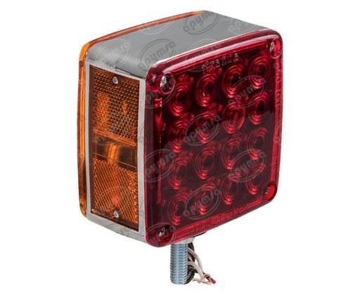 [GT2631650] LUZ DIRECCIONAL IZQUIERDA 12V 33 LEDS LEDS CUADRADA UNIVERSAL AMBAR ROJA 1 TORNILLO TRAKTOLAMP 8324CML