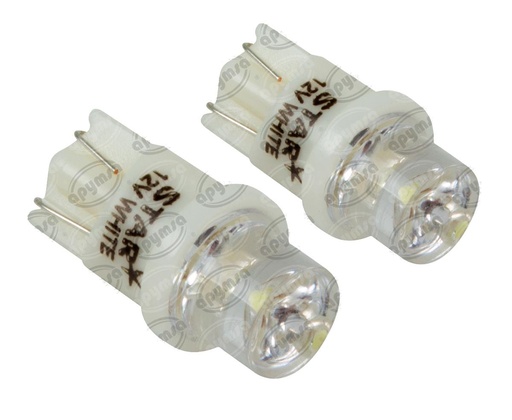 [GT1954064] BOMBILLA LEDS 158 T10 BLANCO 12V 1 LEDS 2PZ PLANO STAR 158