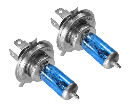 [GT1967600] BOMBILLA HALOGENO H4 / 9003 AZUL 12V 100/90W 2PZ P43T XENON SUPER BLUE LUJO STAR H4