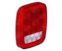 CALAVERA AUTOMOTRIZ BICOLOR 12V 16 LEDS LEDS CUADRADA JEEP UNIVERSAL, ALTA-BAJA-ESTROBO ICA NACIONAL GEL09/I6LS 