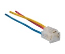 CONECTOR TIPO SOQUET H4 / 9003 3TERMINALES BOMBILLA H4 REFORZADO CALIBRE #12 NACIONAL S-526