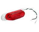 LUZ POSICION MICA ROJA ROJO 24V 3 LEDS MINI TIPO TRIANGULO PLASTICOS RECORD 1025-24V