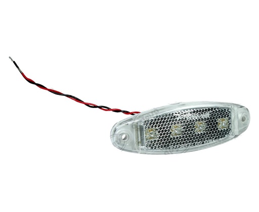 [GT2667215] LUZ POSICION MICA TRANSPARENTE ROJO 12V 4 LEDS AYCO ZAFIRO TECNOLAMP 785