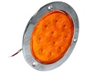 PLAFON LEDS AMBAR TRASERO MICA AMBAR 4" 10 LEDS 12V SELLADO METALICO ATORNILLABLE TECNOLAMP 776-A