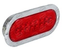 PLAFON LEDS MICA ROJA 14 LEDS LEDS 12V CON GEL, 3 FUNCIONES ALTA-BAJA-ESTROBO ICA NACIONAL GEL08-RJ 