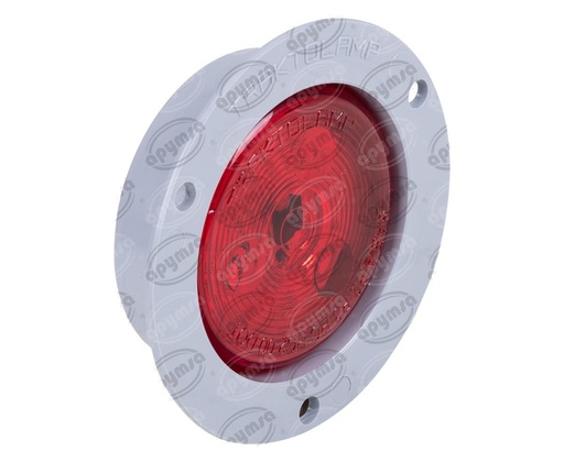 [GT2979301] PLAFON LEDS MICA ROJA 2 1/2" 3 LEDS 12V SELLADO UNIVERSAL ATORNILLABLE TRAKTOLAMP 8023 