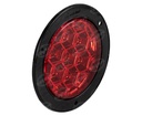 PLAFON LEDS ROJO TRASERO MICA ROJA 4" 7 LEDS 12V SELLADO TIPO PANAL ATORNILLABLE TECNOLAMP 761