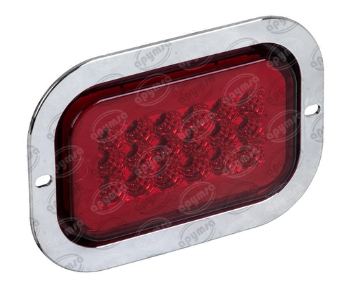 [GT2979115] PLAFON LEDS TRASERO ROJO 12/24V CUADRADO CON GEL (ALTA-BAJA ) ESTROBO NACIONAL ICA2071 